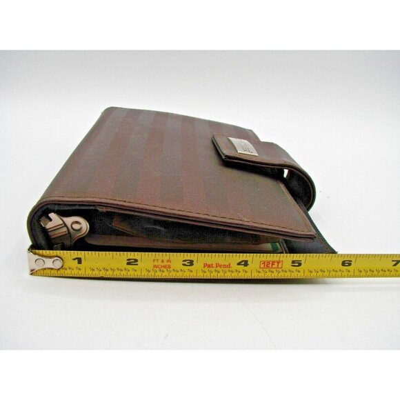Day-Timer Navigator Brown Satin Striped Planner Binder 6 Rings Snap Tab Closure - Picture 15 of 15
